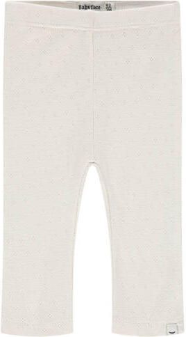 Babyface legging beige ajour Broek Katoen Effen