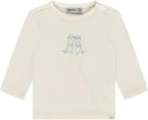 Babyface longsleeve ecru Stretchkatoen Ronde hals Printopdruk