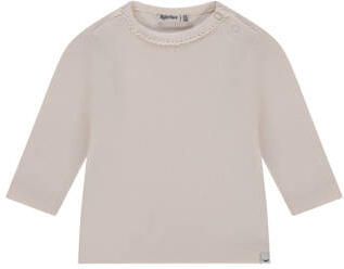 Babyface longsleeve ecru rib gebreid Meisjes Stretchkatoen Ronde hals Effen