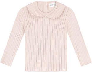 Babyface longsleeve lichtroze Meisjes Katoen Peter Pan-kraag Effen