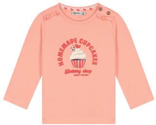 Babyface longsleeve met print zalmroze Meisjes Stretchkatoen Ronde hals