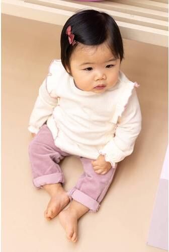 Babyface longsleeve met ruches crème Ecru Meisjes Katoen Ronde hals Effen - Foto 2