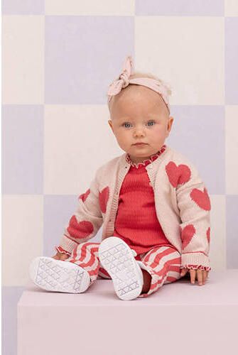 Babyface longsleeve met ruches koraalrood Meisjes Katoen Opstaande kraag - Foto 2