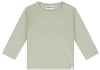 Babyface longsleeve zachtgroen Stretchkatoen Ronde hals