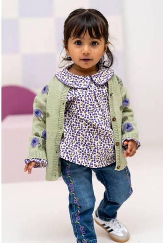 Babyface rechtvallende longsleeve met print lila Paars Meisjes Katoen Peter Pan-kraag - Foto 2