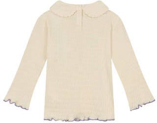 Babyface rechtvallende longsleeve met ruches en print crème Ecru Meisjes Katoen Peter Pan-kraag - Foto 2