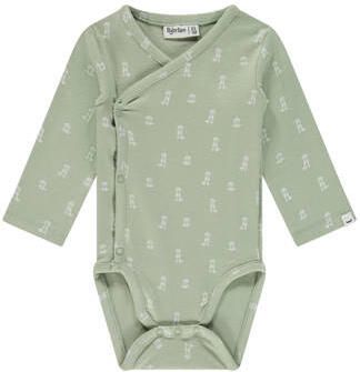 Babyface romper groen Stretchkatoen V-hals All over print