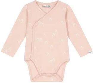Babyface romper met print lichtroze Stretchkatoen Ronde hals
