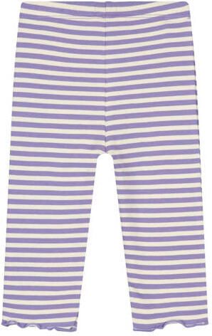 Babyface slim fit gestreepte legging lila Paars Meisjes Stretchkatoen - Foto 2
