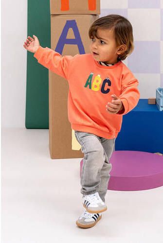 Babyface straight leg jeans lichtgrijs Jongens Stretchdenim Effen - Foto 3