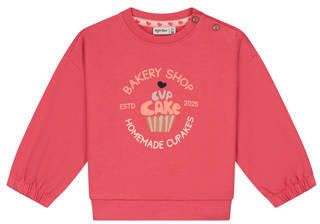 Babyface sweater met print koraalrood Printopdruk