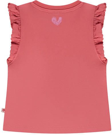 Babyface T-shirt rood Meisjes Stretchkatoen Ronde hals Effen