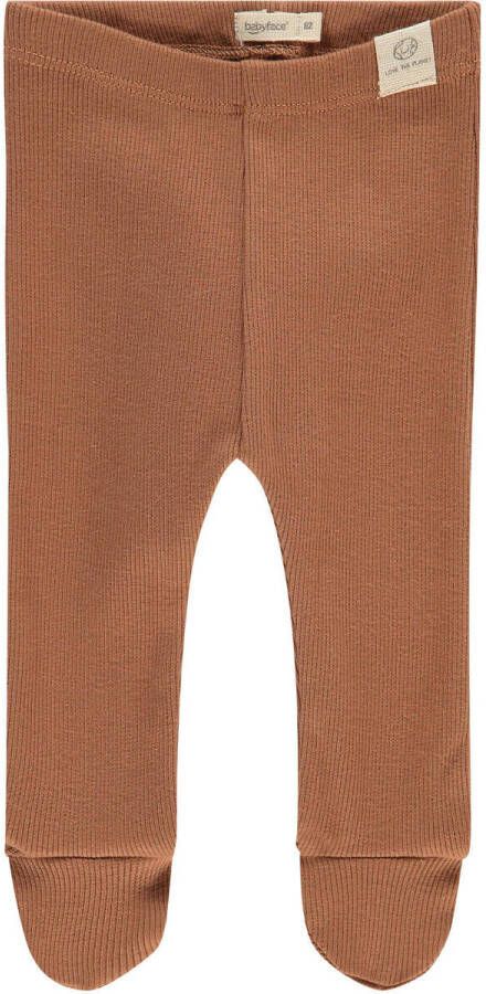 Babyface baby regular fit broek bruin Stretchkatoen Effen 56