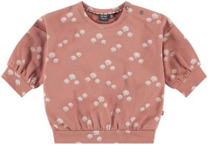 Babyface newborn baby sweater met all over print oudroze