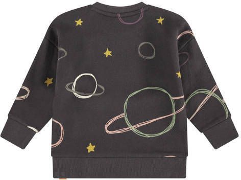 Babyface sweater met all over print grijs groen roze Jongens Sweat (duurzaam) Ronde hals 122