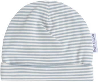 Baby's Only baby muts Stripe lichtblauw off white Stretchkatoen maat 3-6 mnd