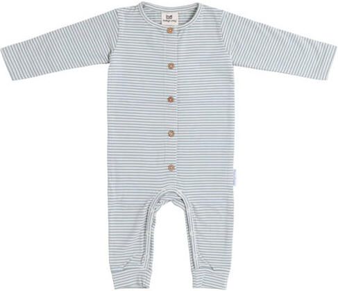 Baby's Only gestreepte boxpak lichtblauw off white Katoen Ronde hals