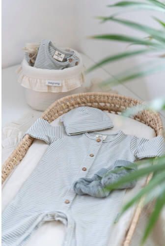 Baby's Only gestreepte boxpak lichtblauw off white Katoen Ronde hals - Foto 2