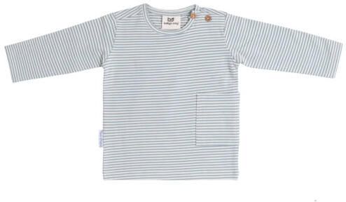 Baby's Only gestreepte longsleeve lichtblauw off white Katoen Ronde hals