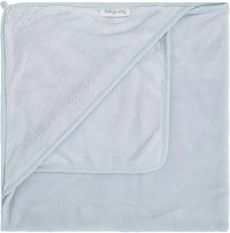 Baby's Only wikkeldeken Cozy 75x75 cm 5-puntsgordel misty blue Blauw Effen