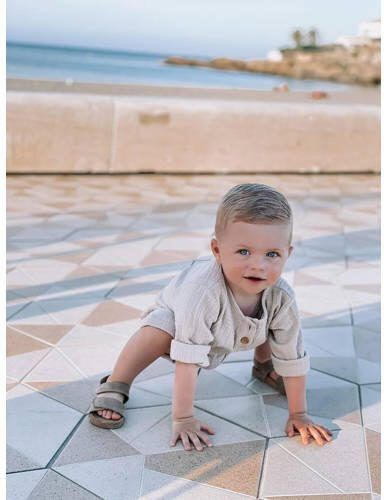 Babystyling baby casual short zand Korte broek Beige Jongens Katoenlinnen 74 80 - Foto 2