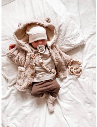 Babystyling baby corduroy regular fit broek bruin Effen 50