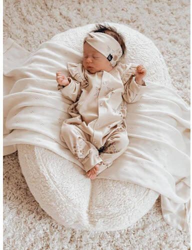 Babystyling baby gebloemd boxpak ecru beige Meisjes Katoen Ronde hals Bloemen 62 68 - Foto 1