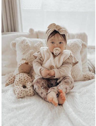 Babystyling baby gebloemde legging oudroze Meisjes Katoen Bloemen 74 80