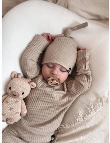 Babystyling baby longsleeve beige Jongens Katoen Ronde hals Effen 56 - Foto 2