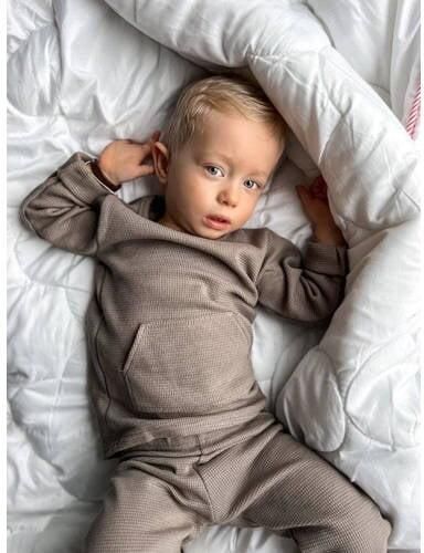 Babystyling baby longsleeve Beige Stretchkatoen Ronde hals 62 68