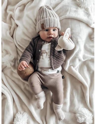 Babystyling baby longsleeve met all over print wit beige Jongens Katoen Ronde hals 50