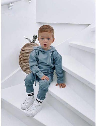 Babystyling baby regular fit broek blauw Jongens Stretchkatoen Effen 50 56