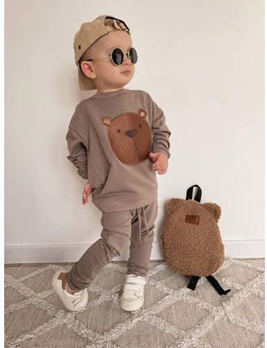 Babystyling baby regular fit broek bruin Jongens Stretchkatoen Effen 50 56