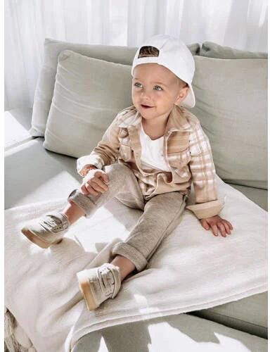 Babystyling baby regular fit broek bruin Katoen Effen 86 92