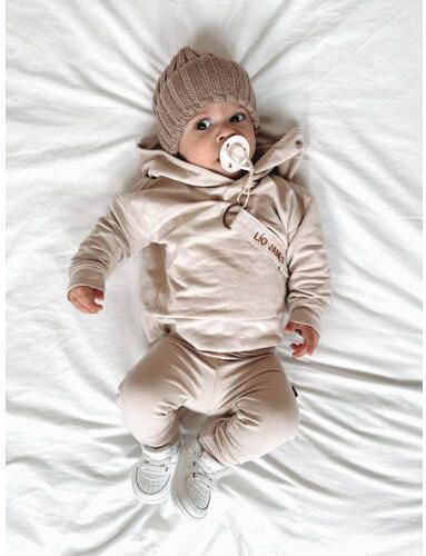 Babystyling baby regular fit broek ecru Stretchkatoen Effen 50 56