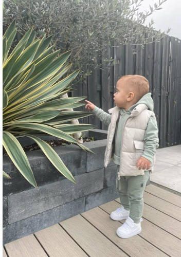 Babystyling baby regular fit joggingbroek lichtgroen Jongens Katoen Effen 86 92