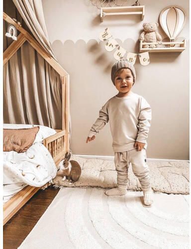 Babystyling baby sweater ecru Effen 62 68 | Sweater van