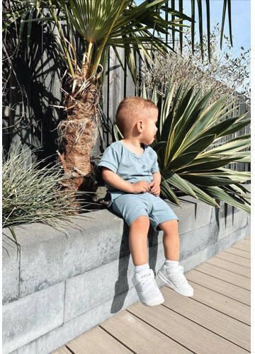 Babystyling baby T-shirt blauw Jongens Katoen Ronde hals Effen 62 68 - Foto 2