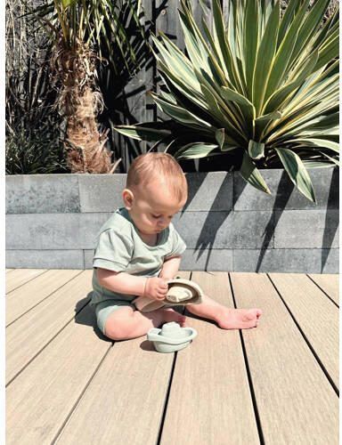 Babystyling baby T-shirt groen Jongens Katoen Ronde hals Effen 62 68