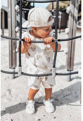 Babystyling sweatshort met print ecru Korte broek Jongens Stretchkatoen - Foto 2