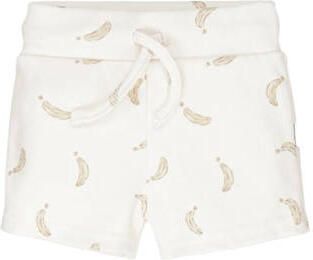 Babystyling sweatshort met print ecru Korte broek Jongens Stretchkatoen