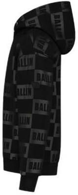 Ballin hoodie met all over print zwart donkergrijs Sweater Jongens Katoen Capuchon 140