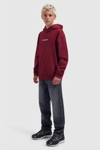 Ballin hoodie met backprint donkerrood Sweater Jongens Katoen Capuchon - Foto 3