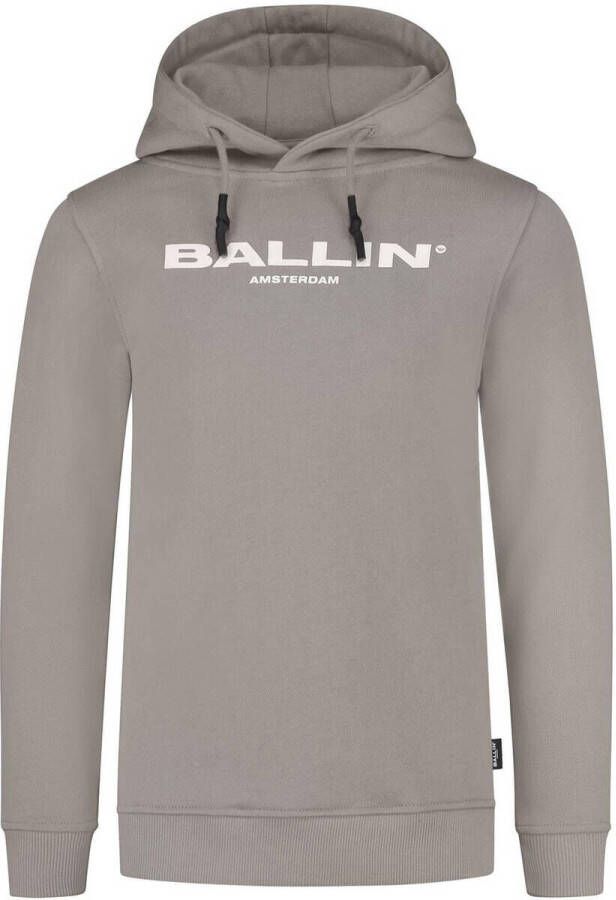 Ballin hoodie met logo taupe