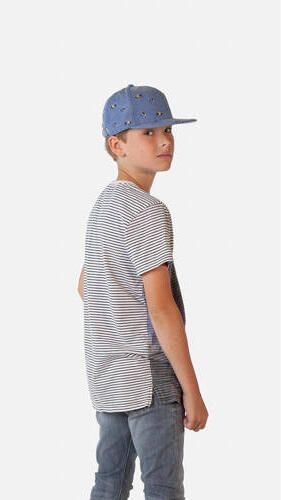 Barts pet Pauk met all-over vissenprint blauw Polyester