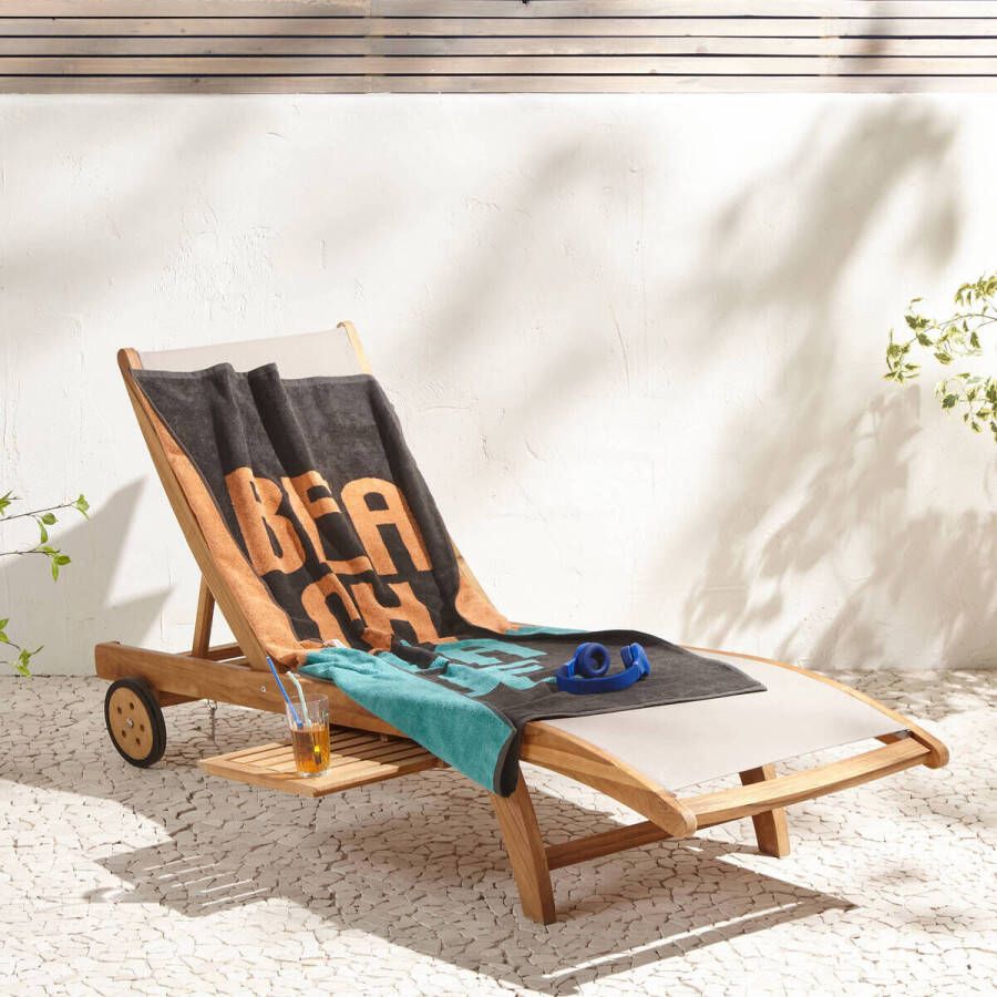 BEACHWAVE kinderstrandlaken (150x80 cm) Grijs oranje Groen