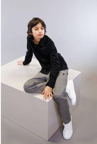 Bellaire geruite regular fit broek zwart Jongens Polyester Ruit 122 128 - Foto 3