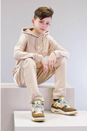 Bellaire regular fit broek beige Jongens Katoen Effen 134 140