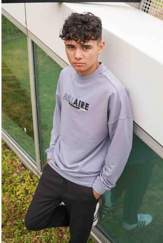 Bellaire sweater met printopdruk vergrijsdblauw Printopdruk 134 140 - Foto 2