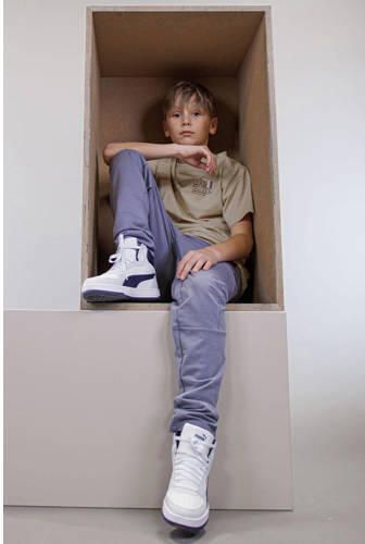 Bellaire T-shirt met printopdruk beige Jongens Katoen Ronde hals Printopdruk 134 140